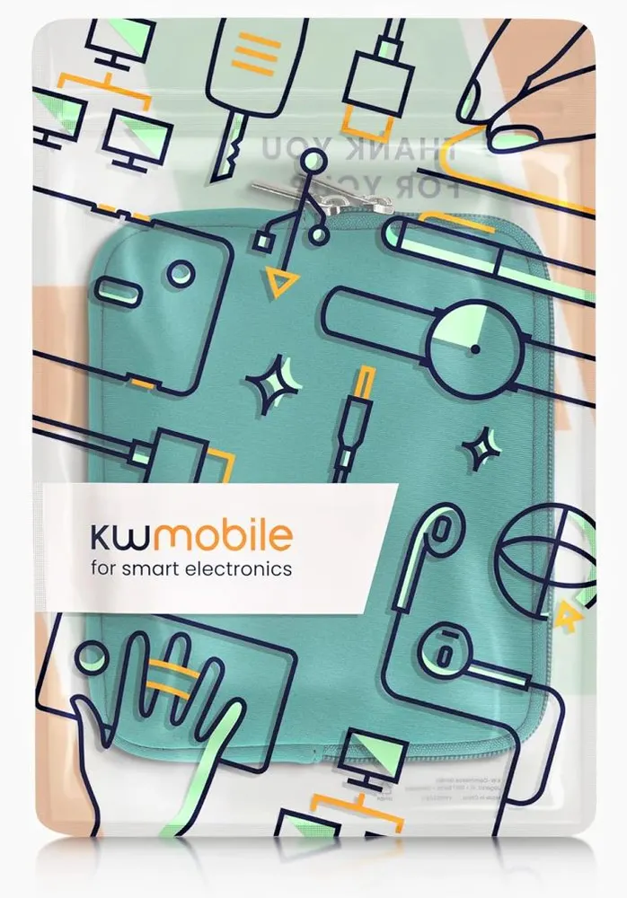 Púzdro KW Mobile Neoprene Zipper - KW5739722 - Univerzálne púzdro pre čítačky 6-7" - zelené