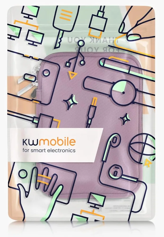 Púzdro KW Mobile Neoprene Zipper - KW50334108 - Univerzálne púzdro pre čítačky 6" - vínové