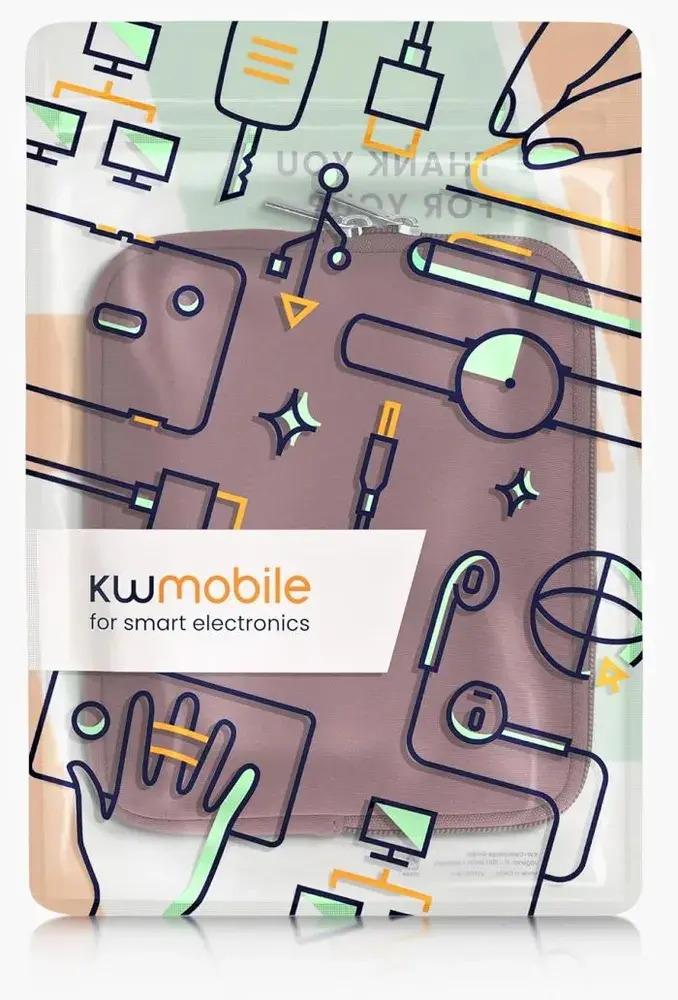 Púzdro KW Mobile Neoprene Zipper - KW57397151 - Univerzálne púzdro pre čítačky 6-7" - vínové