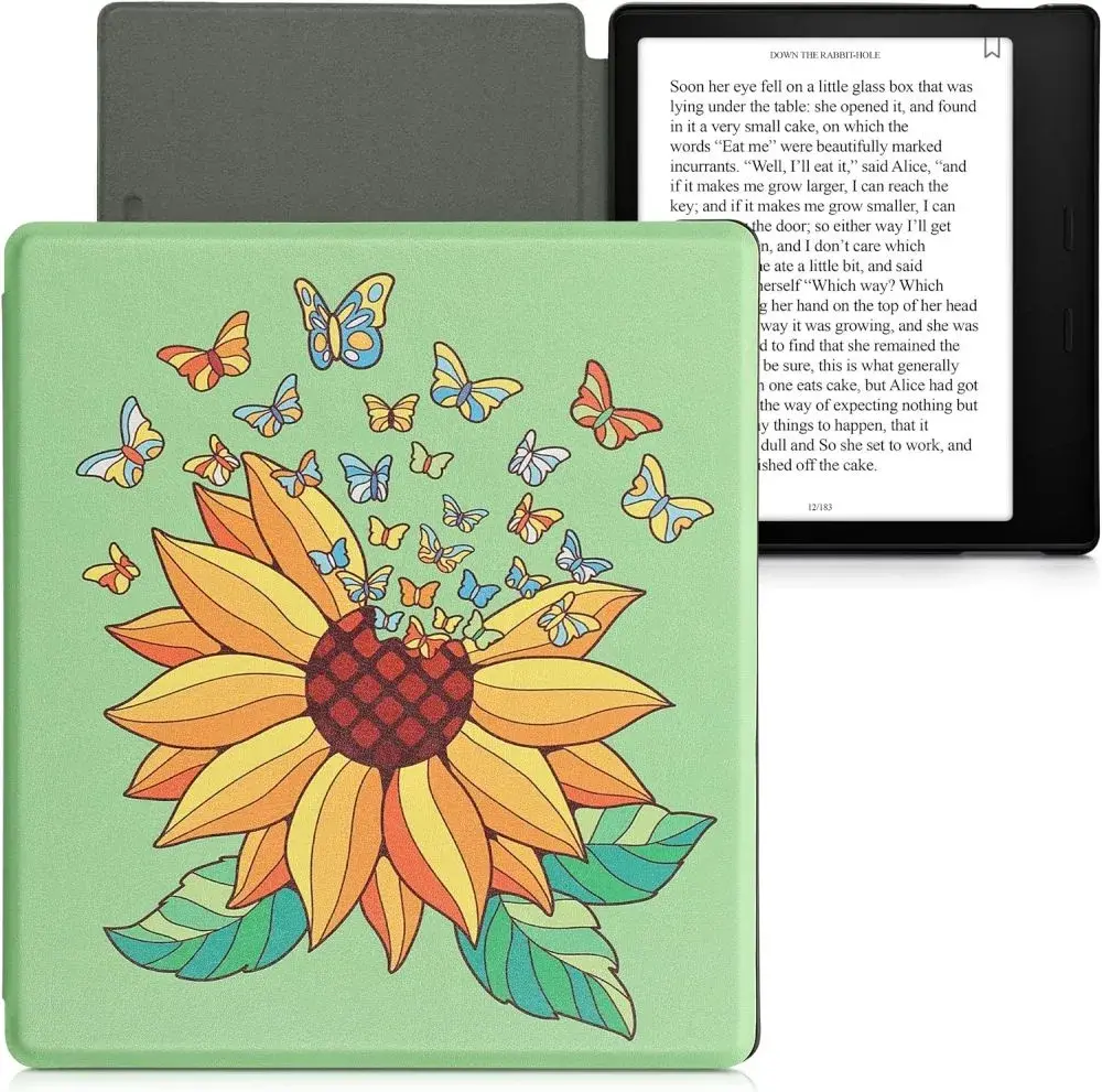 Puzdro KW Mobile - Sunflower Butterflies - KW4941723 - pre Amazon Kindle Oasis 2/3 - viacfarebné