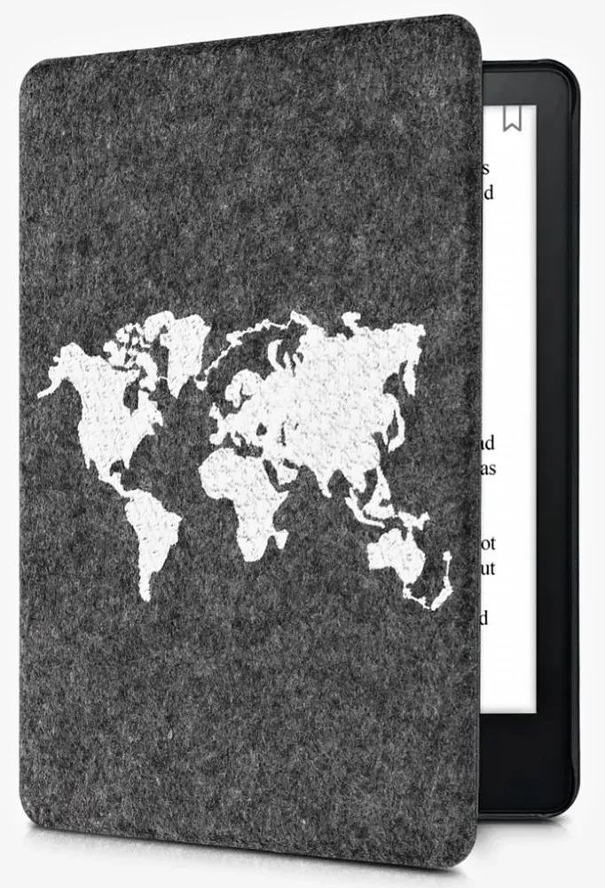 Puzdro KW Mobile Felt Travel Outline - KW6075201 - pre Amazon Kindle Oasis 2/3 - čierne