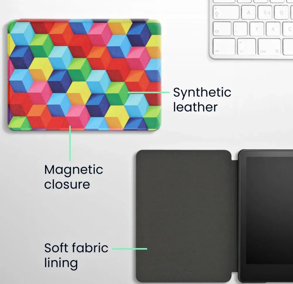 Puzdro KW Mobile - Colorful Blocks - KW5625623 - pre Amazon Kindle Paperwhite 5 (2021) - viacfarebné
