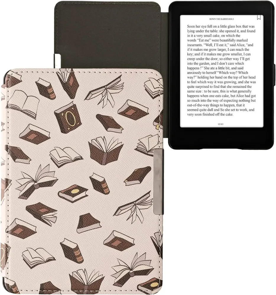 Puzdro KW Mobile - Books And Pages - KW2811841 - pre Amazon Kindle Paperwhite 1/2/3 - viacfarebné