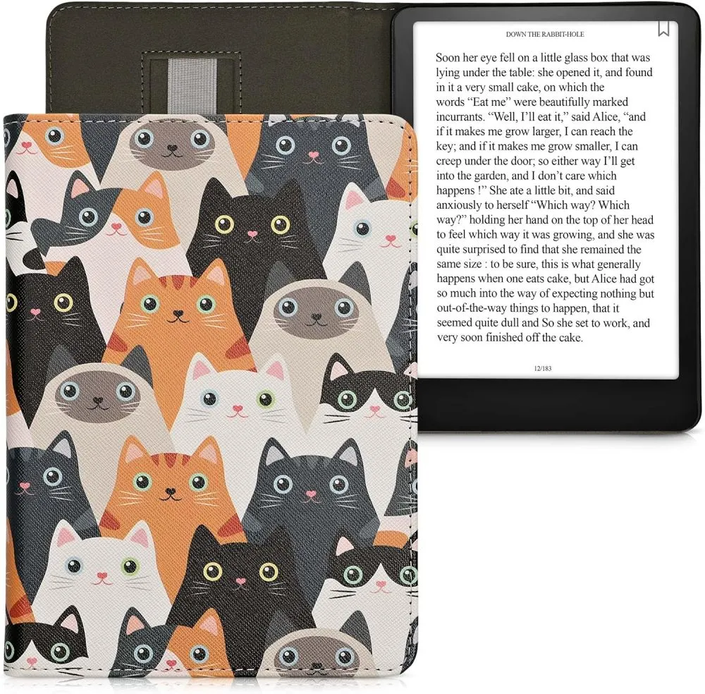 Puzdro KW Mobile - Cats - KW5781027 - pre Amazon Kindle Paperwhite 5 (2021) - viacfarebné, vrecko na ruku