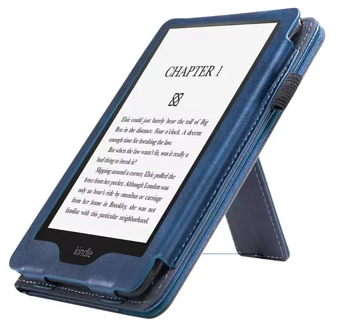 Fortress FT4027 Premium - puzdro so stojanom pre Amazon Kindle Paperwhite 5 (2021) - tmavo modré / šedé, magnet, AutoSleep