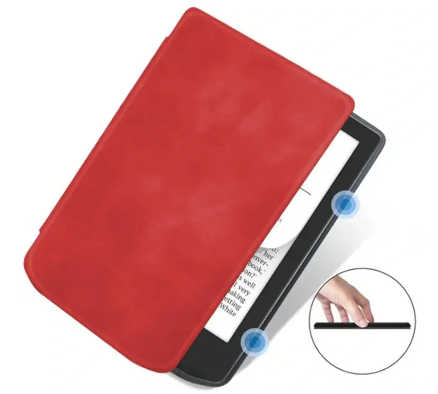 Armori Trimer T052, púzdro pre Pocketbook 629 Verse / 634 Verse Pro - magnetické zatváranie, AutoSleep, červené