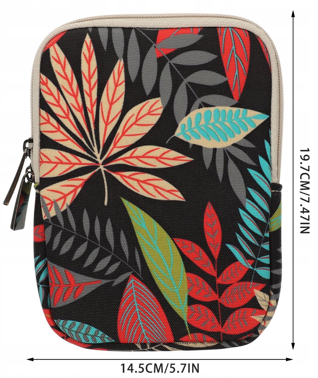 ARMORI Zipper Z063 - motív Big Leaf - Univerzálne puzdro pre čítačky 6" - textilné, zips