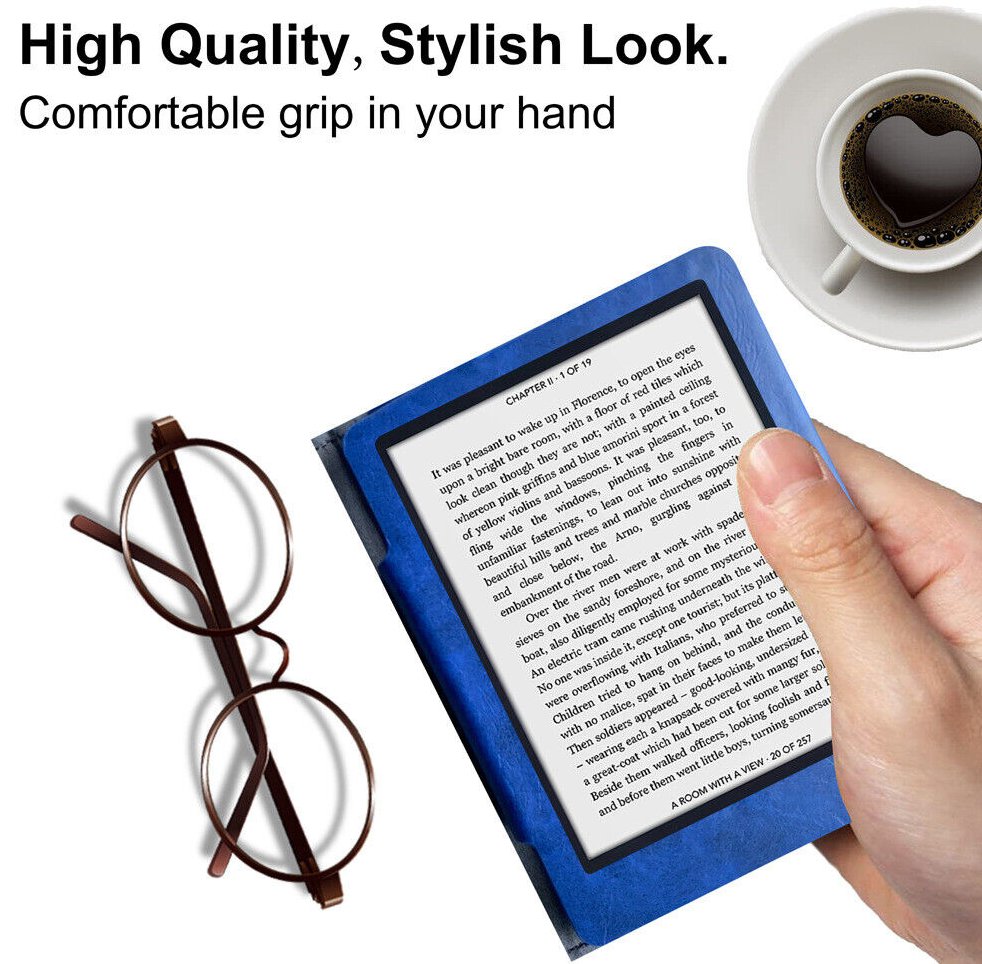 Armori Cutter C087 - univerzálne púzdro pre čítačky Amazon Kindle - Black/Blue - čierna, modrá
