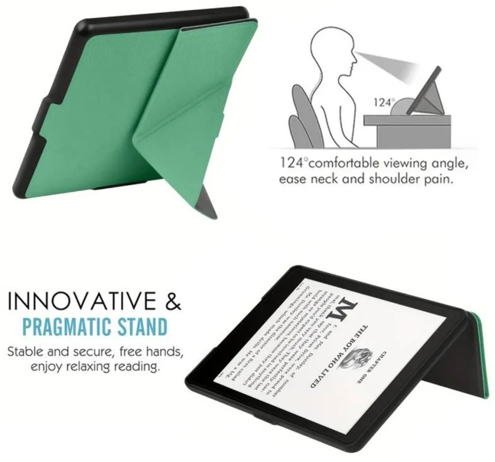 ARMORI STANDER S108, puzdro so stojanom Origami pre Amazon Kindle Voyage - tyrkysové