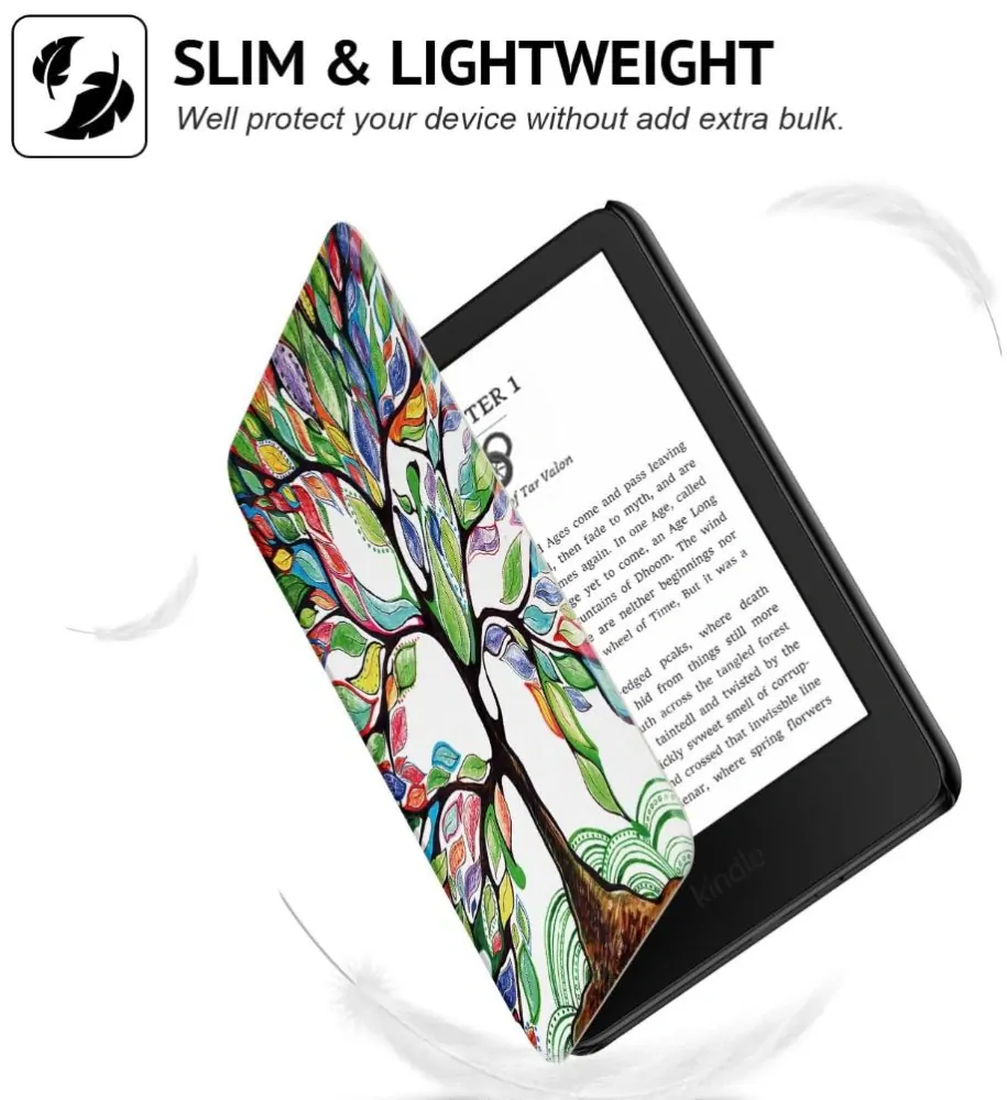 Armori Trimer T124, púzdro pre Amazon Kindle Paperwhite 1/2/3 - magnetické zatváranie, AutoSleep, motív Tree