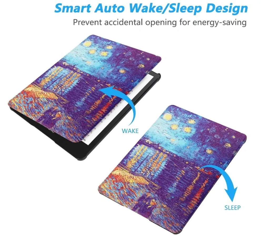 Armori Trimer T141, puzdro pre Amazon Kindle 6 (7. generácia) - magnetické zatváranie, AutoSleep, motív Gogh Sea