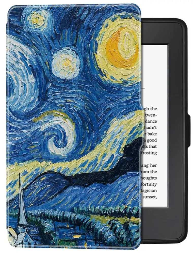 Armori Trimer T147, púzdro pre Amazon Kindle 8 (2016) - magnetické zatváranie, AutoSleep, motív Gogh