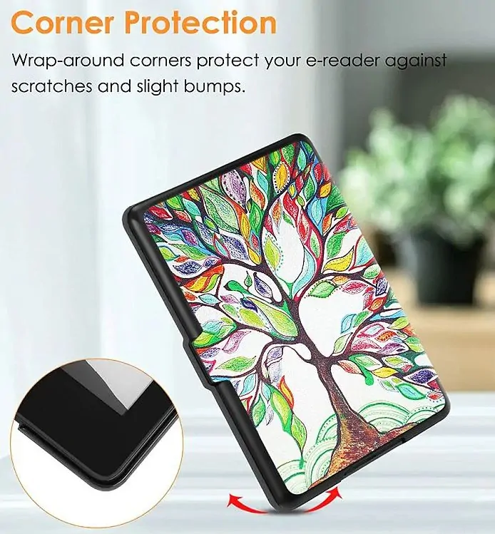 Armori Trimer T156, púzdro pre Amazon Kindle Oasis 2/3 - magnetické zatváranie, AutoSleep, motív Tree