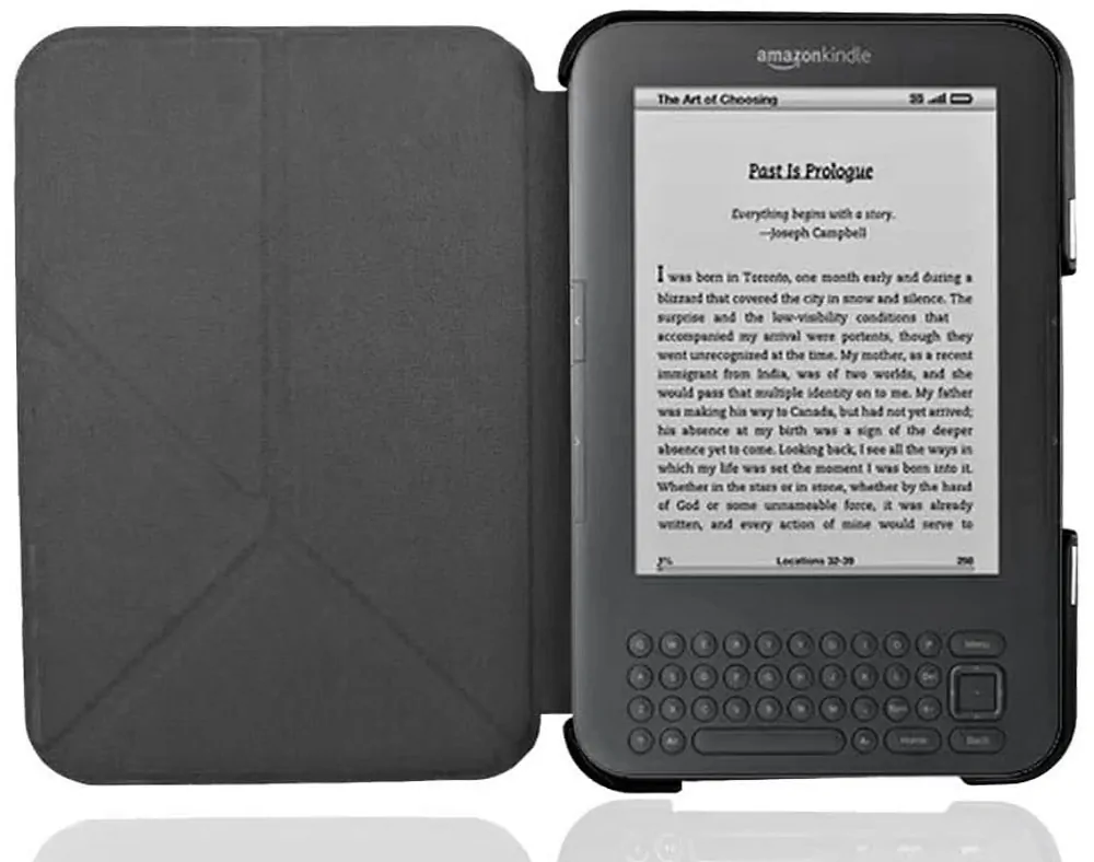 ARMORI STANDER S163, púzdro so stojanom Origami pre Amazon Kindle 3 Keyboard - čierne