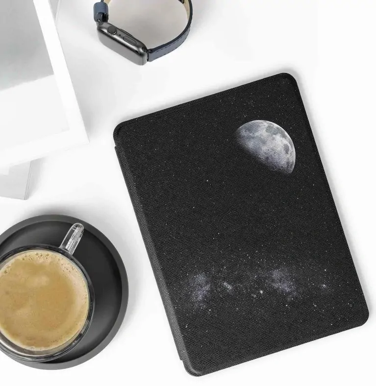Armori Trimer T174, púzdro pre Amazon Kindle Paperwhite 5 (2021) - magnetické zatváranie, AutoSleep, motív Moon