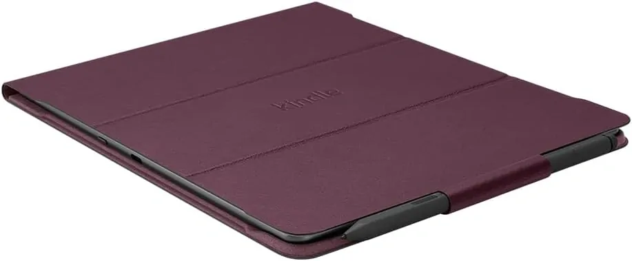 Originálne puzdro Amazon Kindle Scribe - KSLEBL, pravá koža, stojan, červené (Merlot)