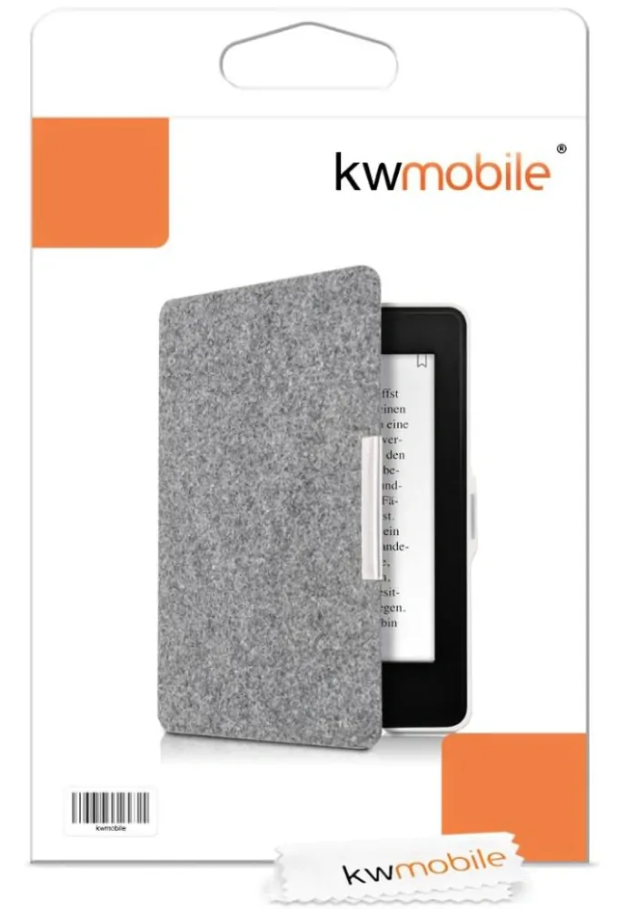 Puzdro KW Mobile Felt Fabric Light - KW3434525 - pre Amazon Kindle Paperwhite 1/2/3 - svetlo šedé