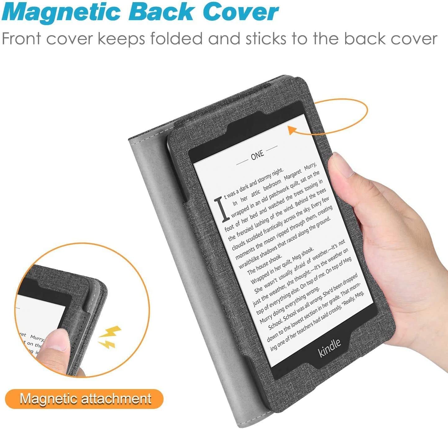 Puzdro Benello SK-04 na Amazon Kindle Paperwhite 1/2/3/4 - oranžové (Mandarine)