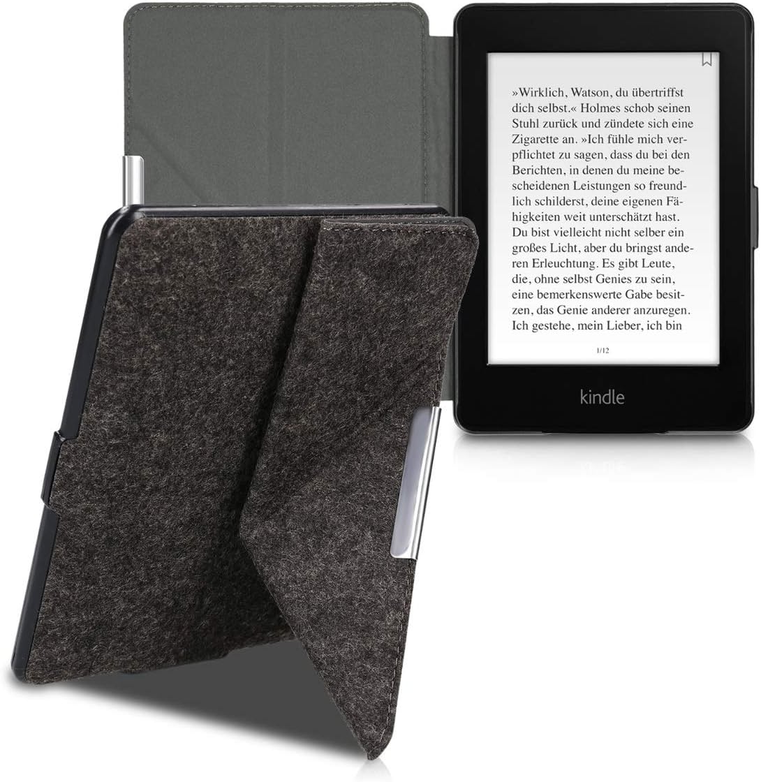 Puzdro KW Mobile - Origami Felt - KW4690801 - pre Amazon Kindle Paperwhite 1/2/3 - tmavo šedé