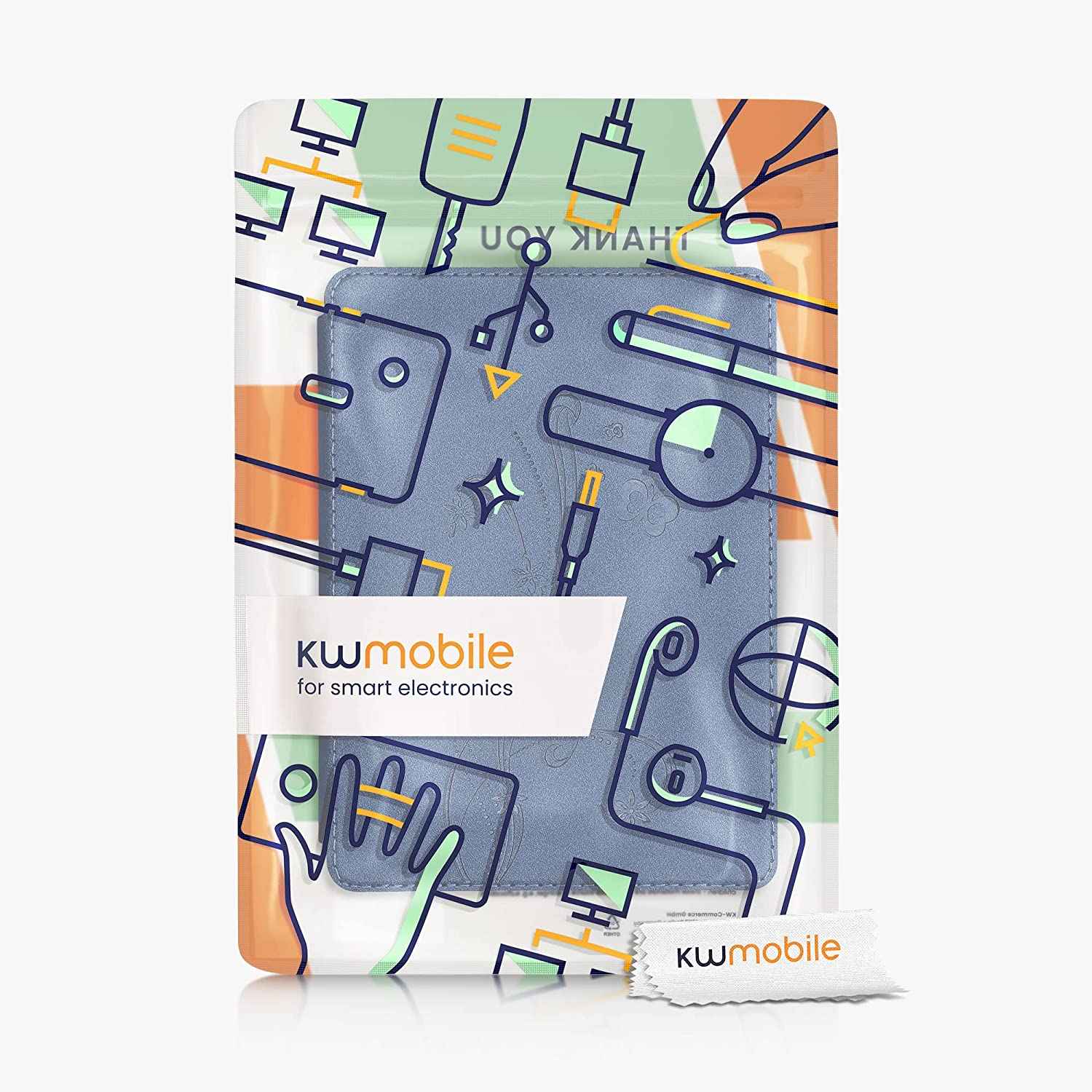 Puzdro KW Mobile - Butterfly Tendril - KW5625603 - pre Amazon Kindle Paperwhite 5 (2021) - modré