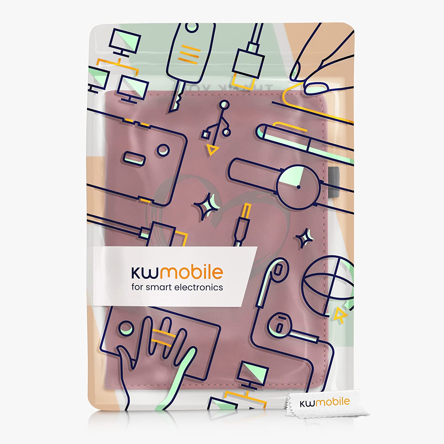 Puzdro KW Mobile - Nubuck Brushed Heart - KW5626202 - pre Amazon Kindle Paperwhite 5 (2021) - Dark Red