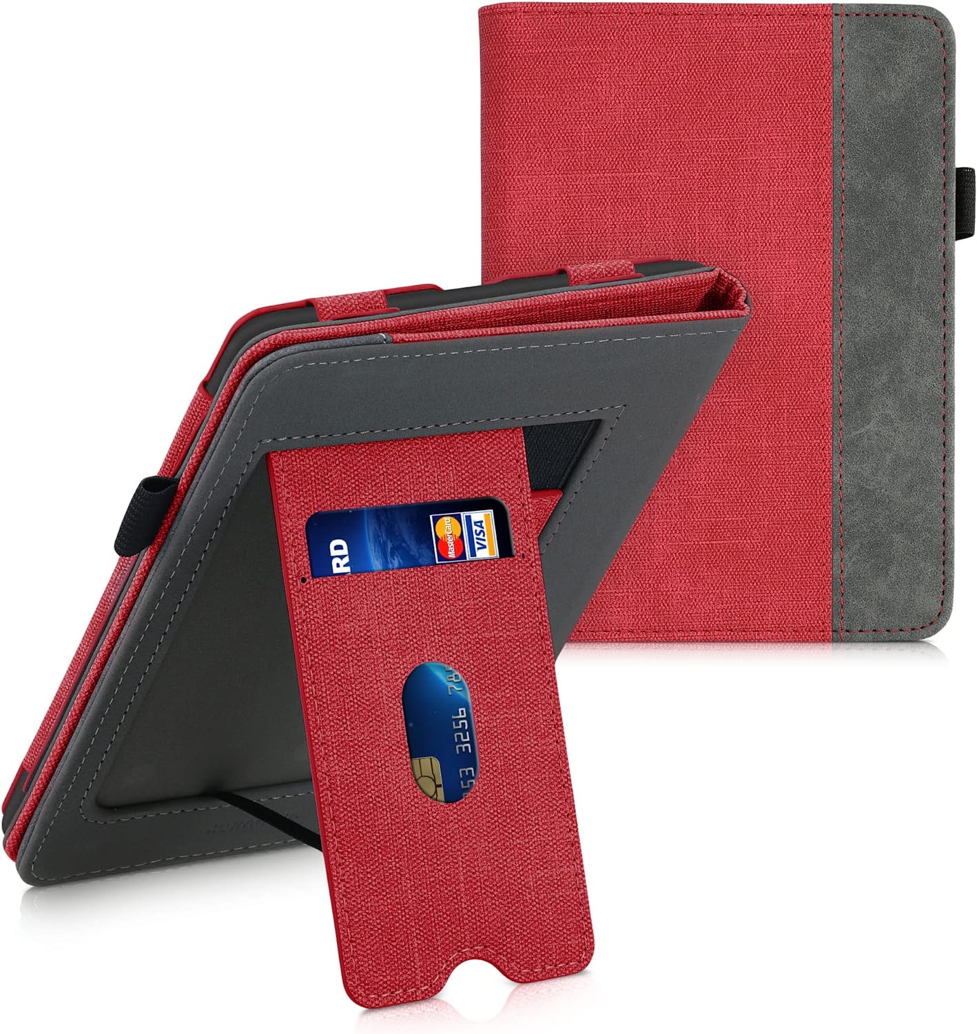 Púzdro KW Mobile Double Leather - KW5626102 - pre Amazon Kindle Paperwhite 5 (2021) - grey, red
