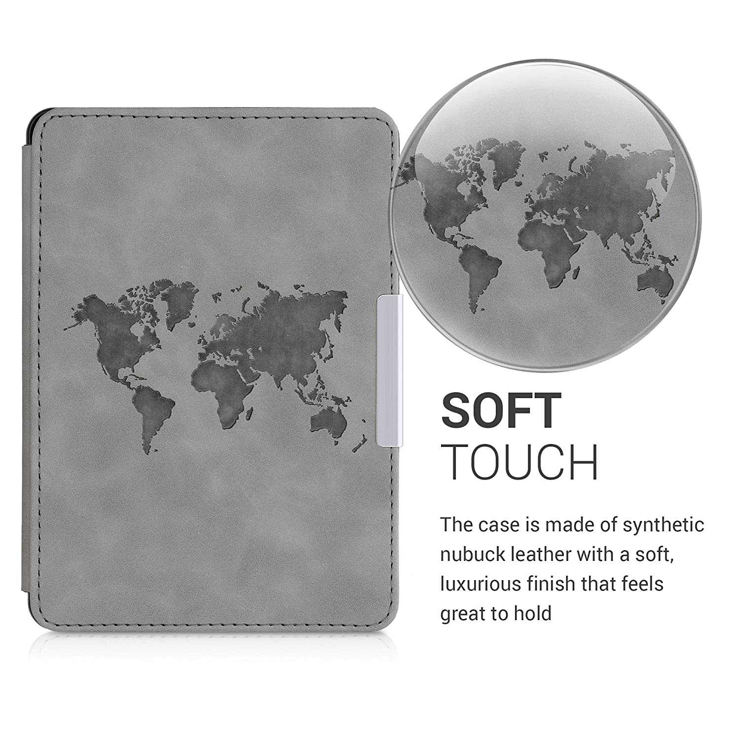 Puzdro KW Mobile - Travel Outline - KW4897513 - pre Amazon Kindle Paperwhite 4 (2018) - šedé