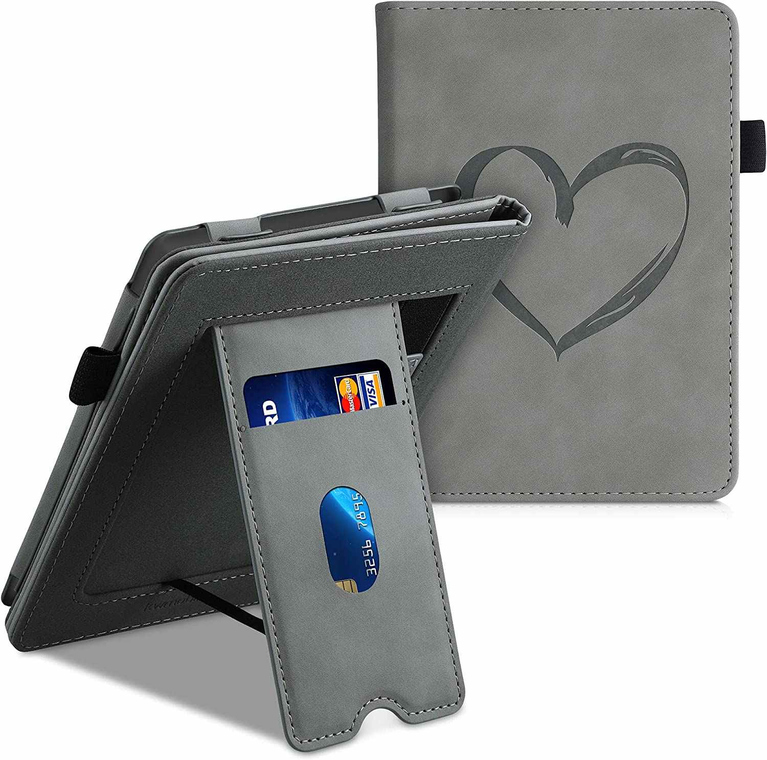 Puzdro KW Mobile - Brushed Heart - KW5022203 - pre Amazon Kindle Paperwhite 4 (2018) - šedé