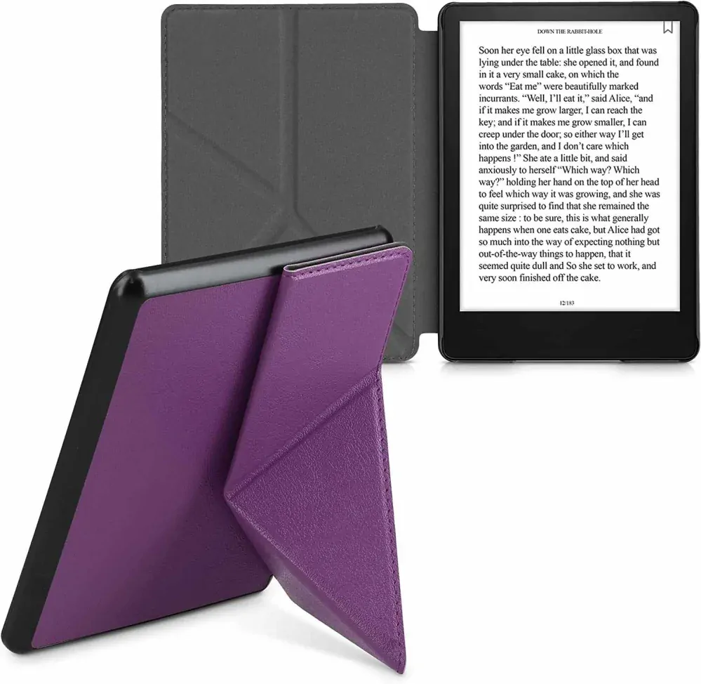 Puzdro KW Mobile - Origami Violet Leather - KW5715838 - pre Amazon Kindle Paperwhite 5 (2021) - fialové