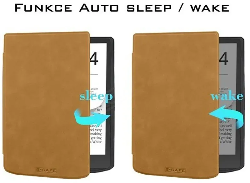 Puzdro B-SAFE LOCK 3481, obal na Pocketbook 743G InkPad 4 a Pocketbook 743C InkPad Color 2 - zlaté, magnetické zatváranie, AutoSleep