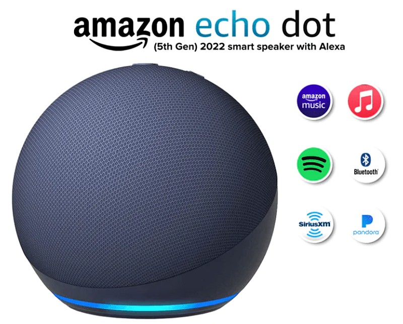 Amazon Echo DOT 2022 (5. generácia) - hlasový asistent - Deep Sea Blue (modrý)