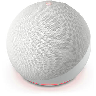 Amazon Echo DOT Clock 2022 (5. generácia) - hlasový asistent s hodinami - Glacier White (biely)