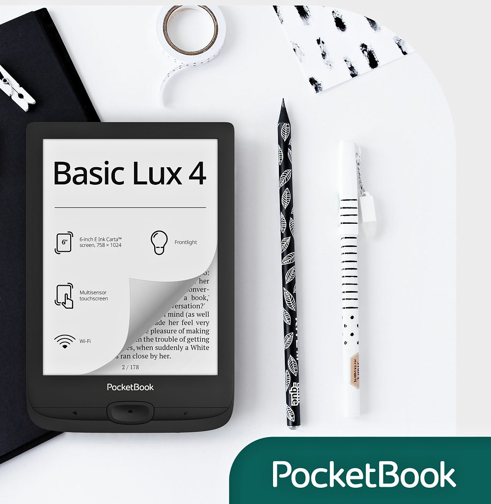 PocketBook 618 Basic 4 - 8GB, WiFi, čierny