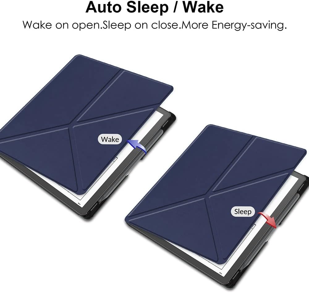 Puzdro Durable Lock Origami DL-203 na Amazon Kindle Scribe - tmavo modré