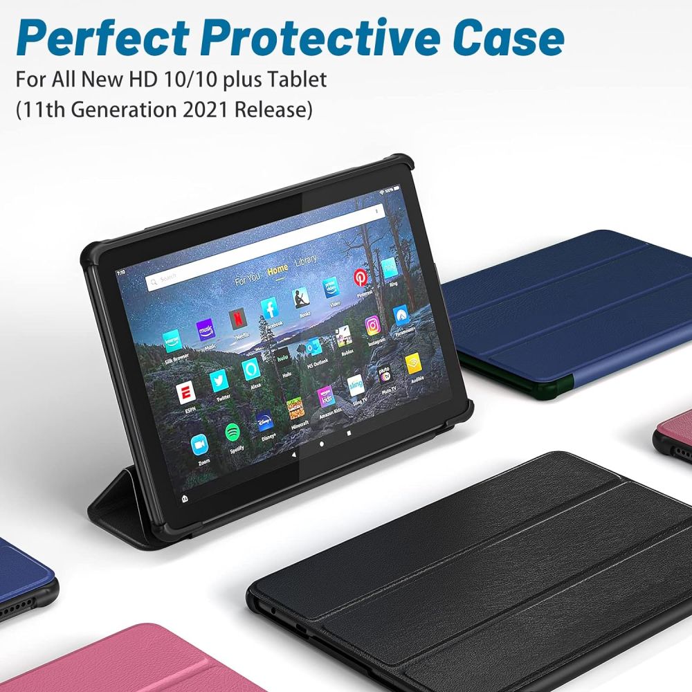 Durable Lock DLS-207 - puzdro so stojanom pre Amazon Kindle Fire HD 10 - čierne (11.gen, 13.gen.)
