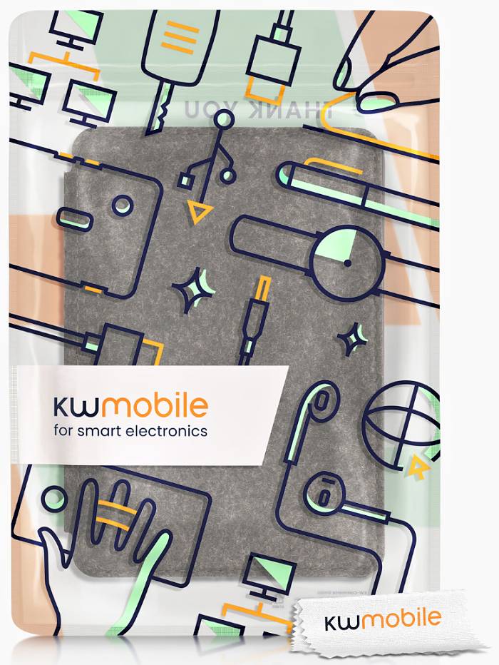 Puzdro KW Mobile Felt Fabric Grey - KW5999519 - pre Amazon Kindle 2022 - šedé