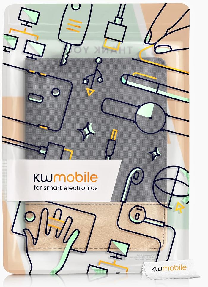 Púzdro KW Mobile - Leather And Canvas - KW5715701 - pre Amazon Kindle Paperwhite 5 (2021) - hnedé, čierne