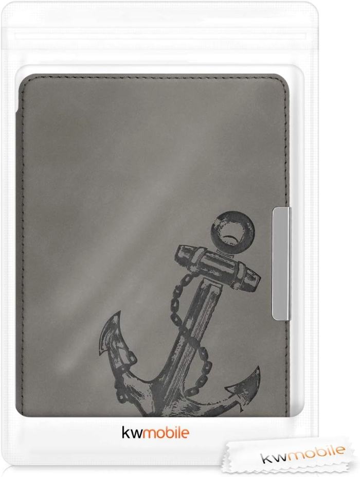 Puzdro KW Mobile - Vintage Anchor - KW4897506 - pre Amazon Kindle Paperwhite 4 (2018) - šedé