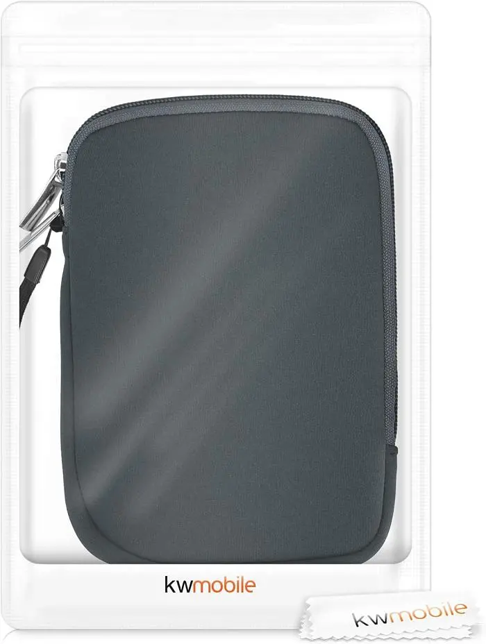 Púzdro KW Mobile Neoprene Zipper - KW5033422 - Univerzálne púzdro pre čítačky 6" - šedé