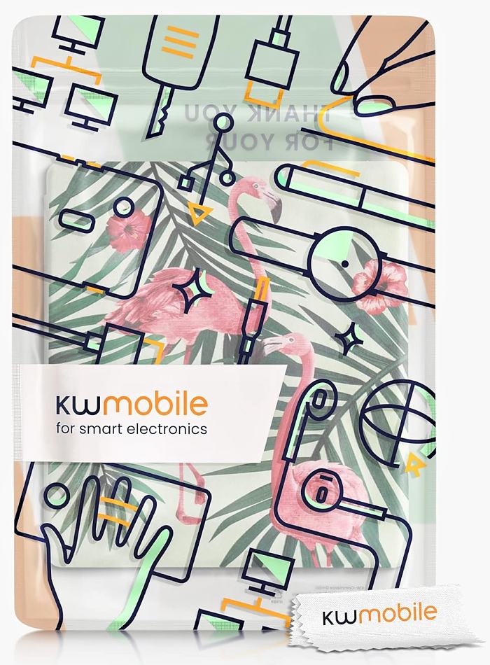 Puzdro KW Mobile - Flamingos & Palm Trees - KW4941715 - pre Amazon Kindle Oasis 2/3 - viacfarebné