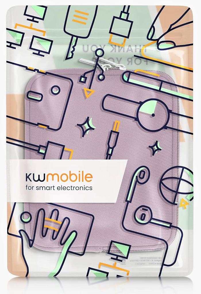 Puzdro KW Mobile Neoprene Zipper - KW57397108 - Univerzálne puzdro pre čítačky 6-7" - fialové