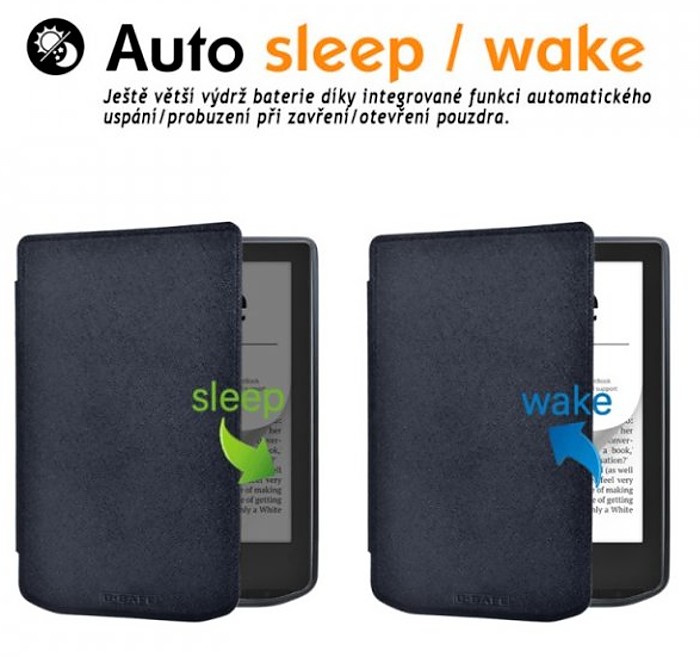 Púzdro B-SAFE LOCK 3507, obal na Pocketbook 629 Verse / 634 Verse Pro - magnetické zatváranie, AutoSleep, tmavo modré
