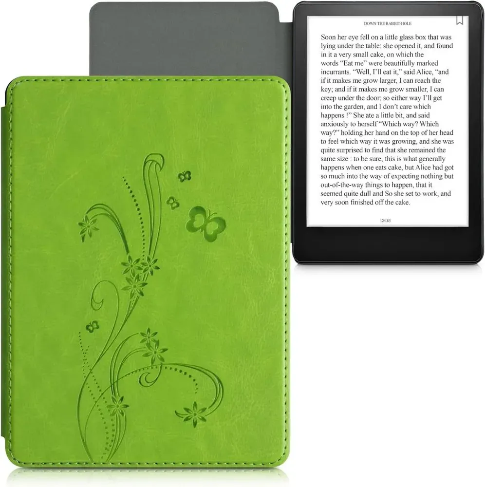 Puzdro KW Mobile - Butterfly Tendril - KW5625642 - pre Amazon Kindle Paperwhite 5 (2021) - zelené