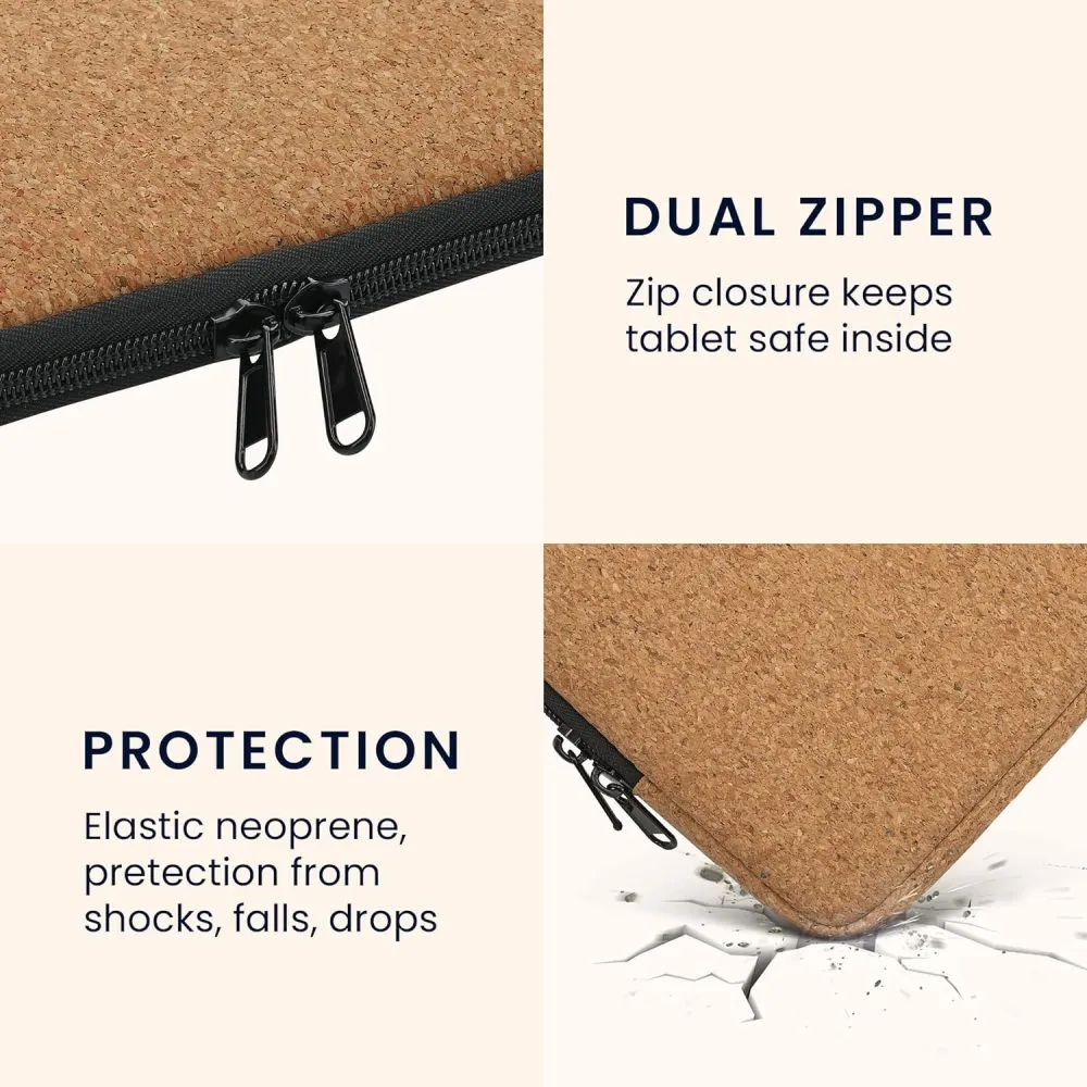 Púzdro KW Mobile Cork Zipper - KW5901424 - Univerzálne púzdro pre čítačky 6-7" - hnedé
