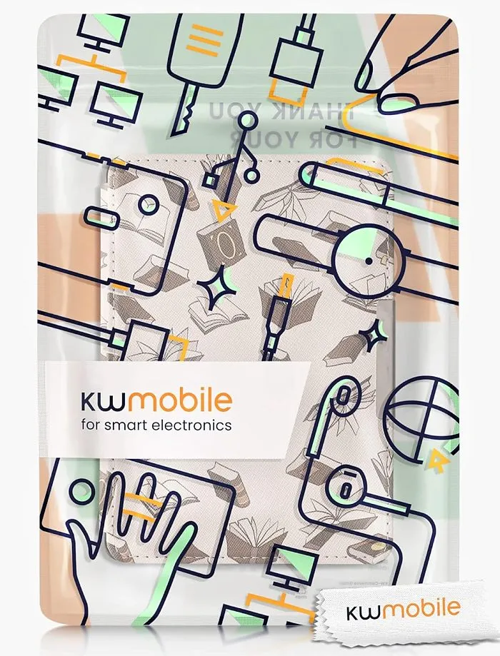 Puzdro KW Mobile - Books And Pages - KW2811841 - pre Amazon Kindle Paperwhite 1/2/3 - viacfarebné