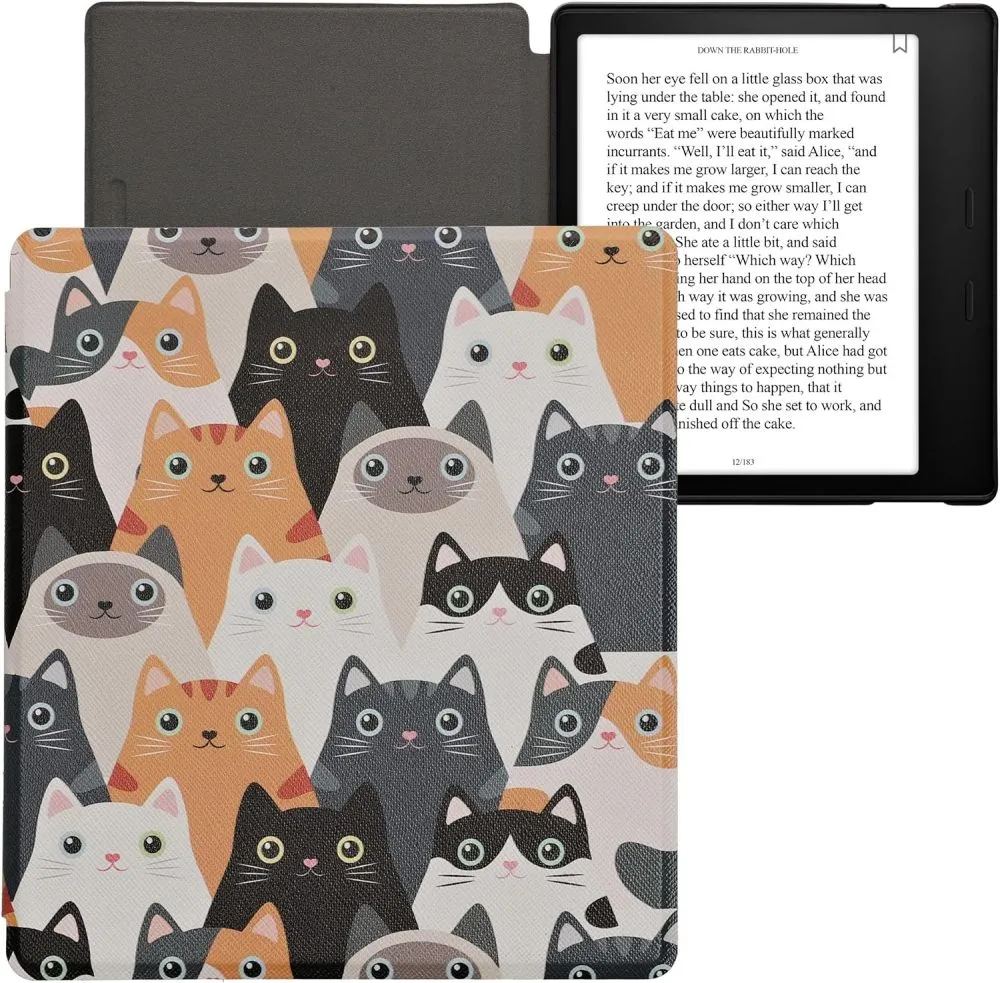 Puzdro KW Mobile - Cats - KW4941740 - pre Amazon Kindle Oasis 2/3 - viacfarebné