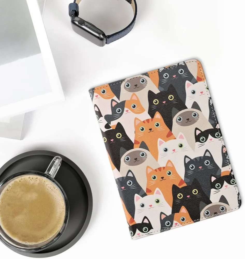 Puzdro KW Mobile - Cats - KW5781027 - pre Amazon Kindle Paperwhite 5 (2021) - viacfarebné, vrecko na ruku