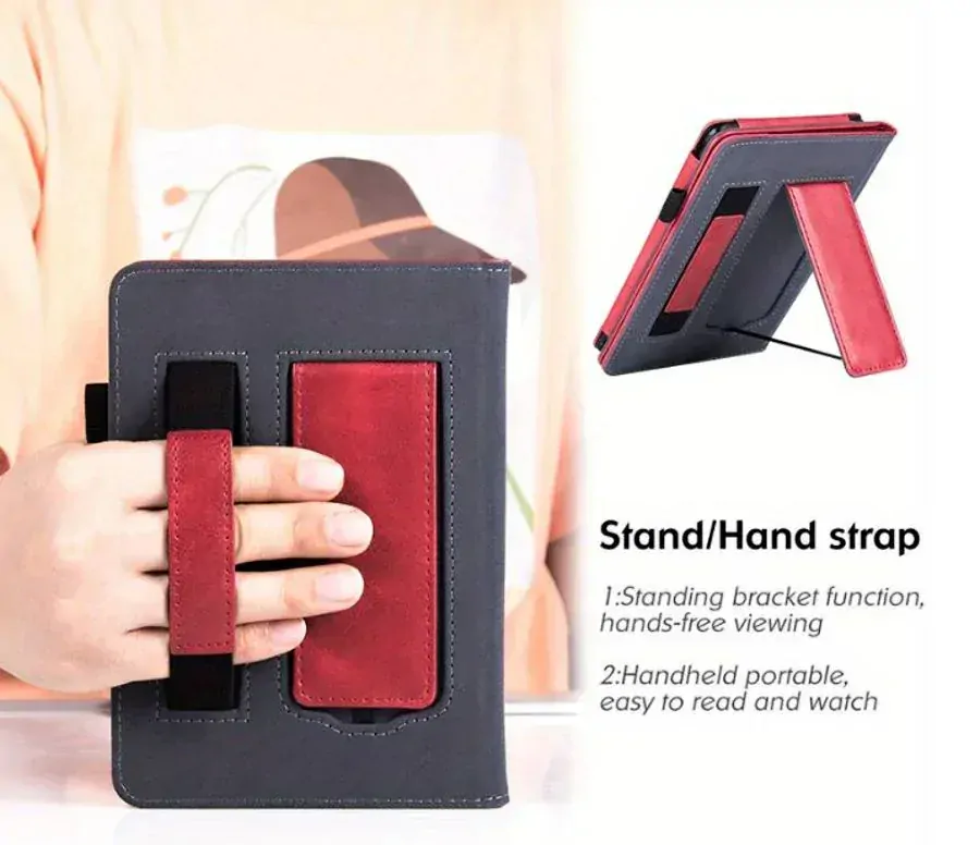 Fortress FT4025 Premium - puzdro so stojanom pre Amazon Kindle Paperwhite 5 (2021) - červené/sivé, magnet, AutoSleep