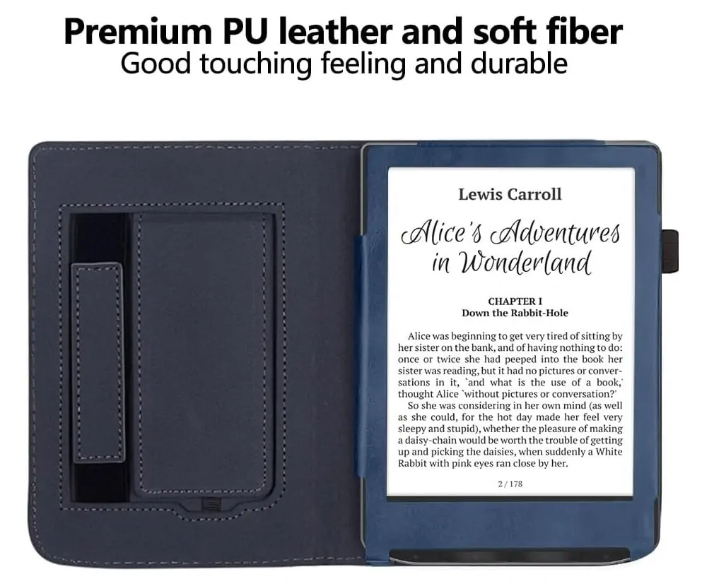 ARMORI Holder T047 - puzdro so stojanom pre Pocketbook 629/634 Verse (Pro) - tmavo modré, magnet, AutoSleep