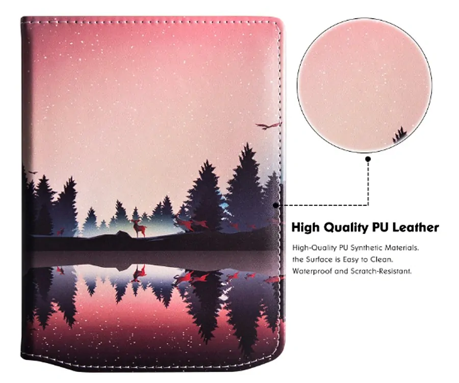 ARMORI Holder T049 - puzdro so stojanom pre Pocketbook 629/634 Verse (Pro) - motív Nightlake, magnet, AutoSleep